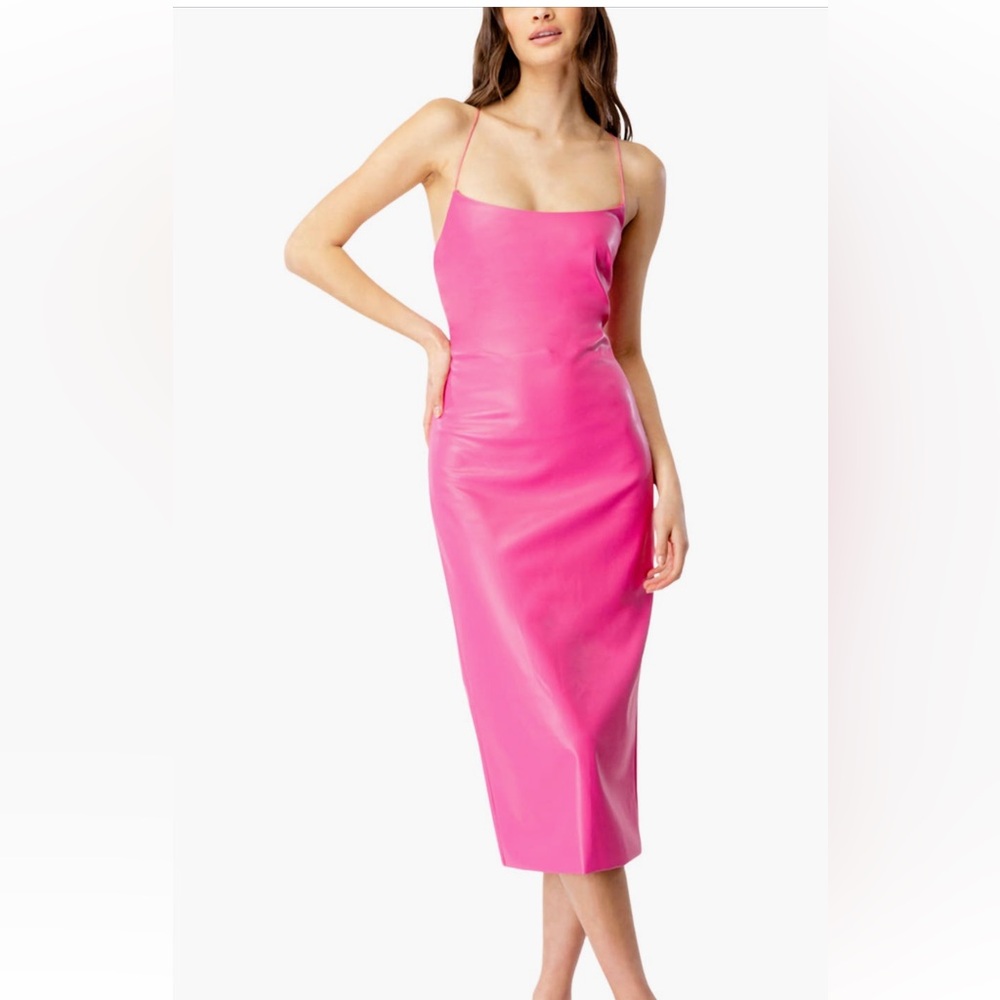 Bardot Helena Pink Midi Dress
